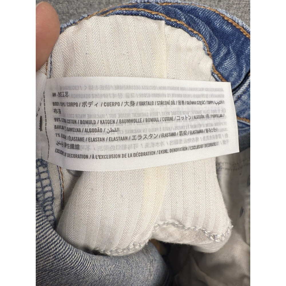 ABERCROMBIE &‎ FITCH The Mom High Rise Denim Cut Off Distressed Shorts 25 0 XS - Picture 4 of 4